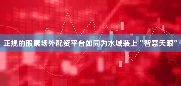 正规的股票场外配资平台如同为水域装上“智慧天眼”