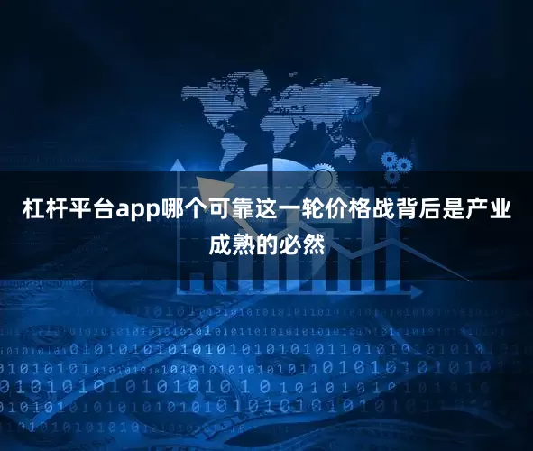 杠杆平台app哪个可靠这一轮价格战背后是产业成熟的必然